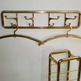 Art-deco france, wall coat rack + umbrella stand + clothes hangers 1940s 50
