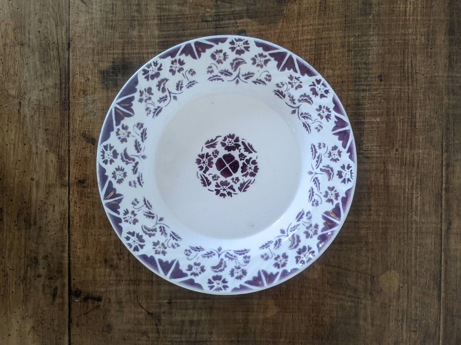 Digoin Sarreguemines dish purple