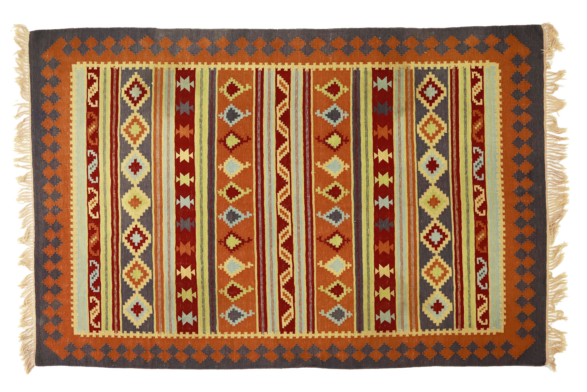 Anatolian handmade kilim rug 268 cm x 166 cm