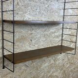 60s 70s oak string shelf module by Kajsa & Nils "Nisse" Strinning Sweden