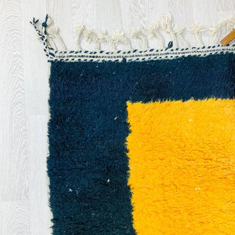 Azilal colorful natural wool handmade rug 300cmx200cm