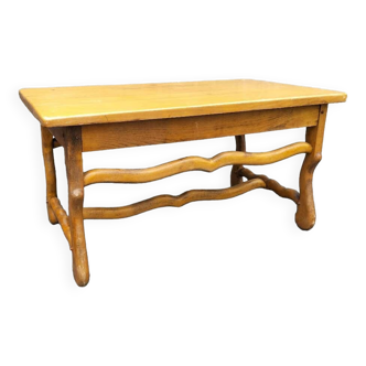 Table basse vintage en bois massif