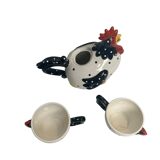 3-piece whimsical hen tea or chocolate set