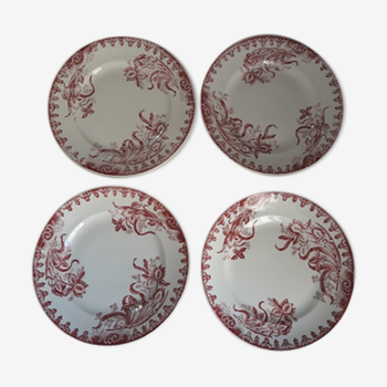 Set of 4 dinner plates Earth iron Iris