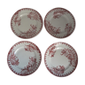 Set of 4 dinner plates Earth iron Iris