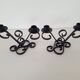 Vintage black wrought iron candlestick