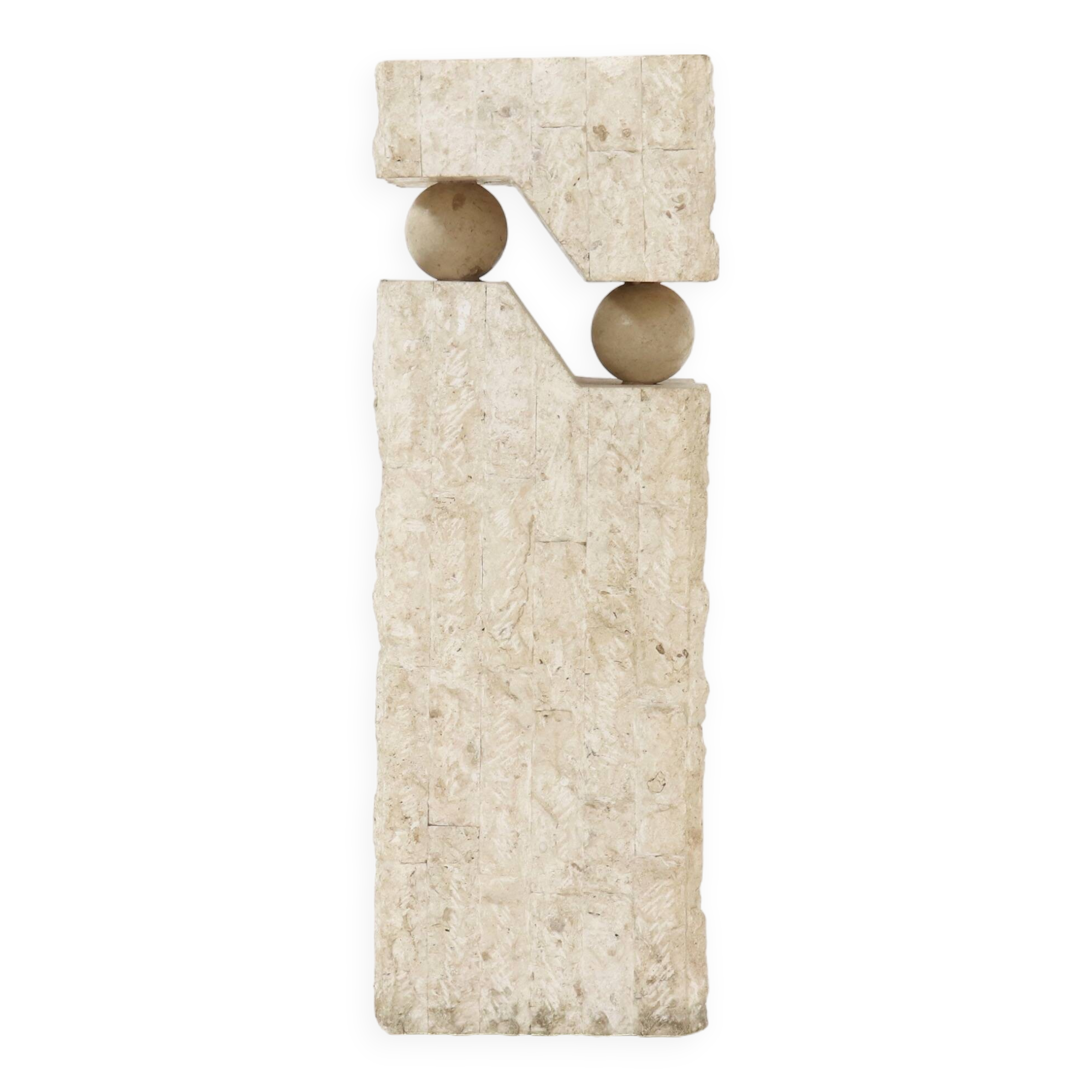 Postmodern Mactan stone pedestal, 1980s