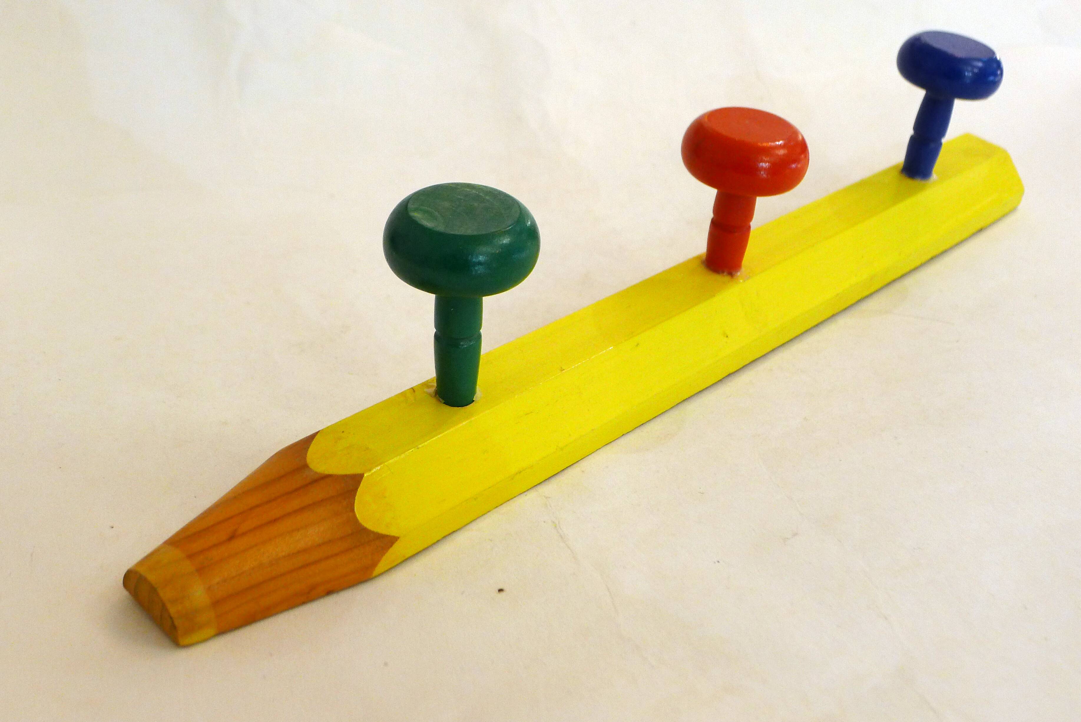 Wall hooks, colored pencil, 1980s