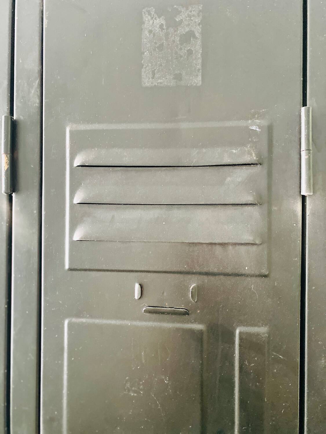 Industrial wardrobe, metal cabinet with 3 doors.