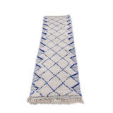 Carpet Berber corridor blue diamond 80x305 cm