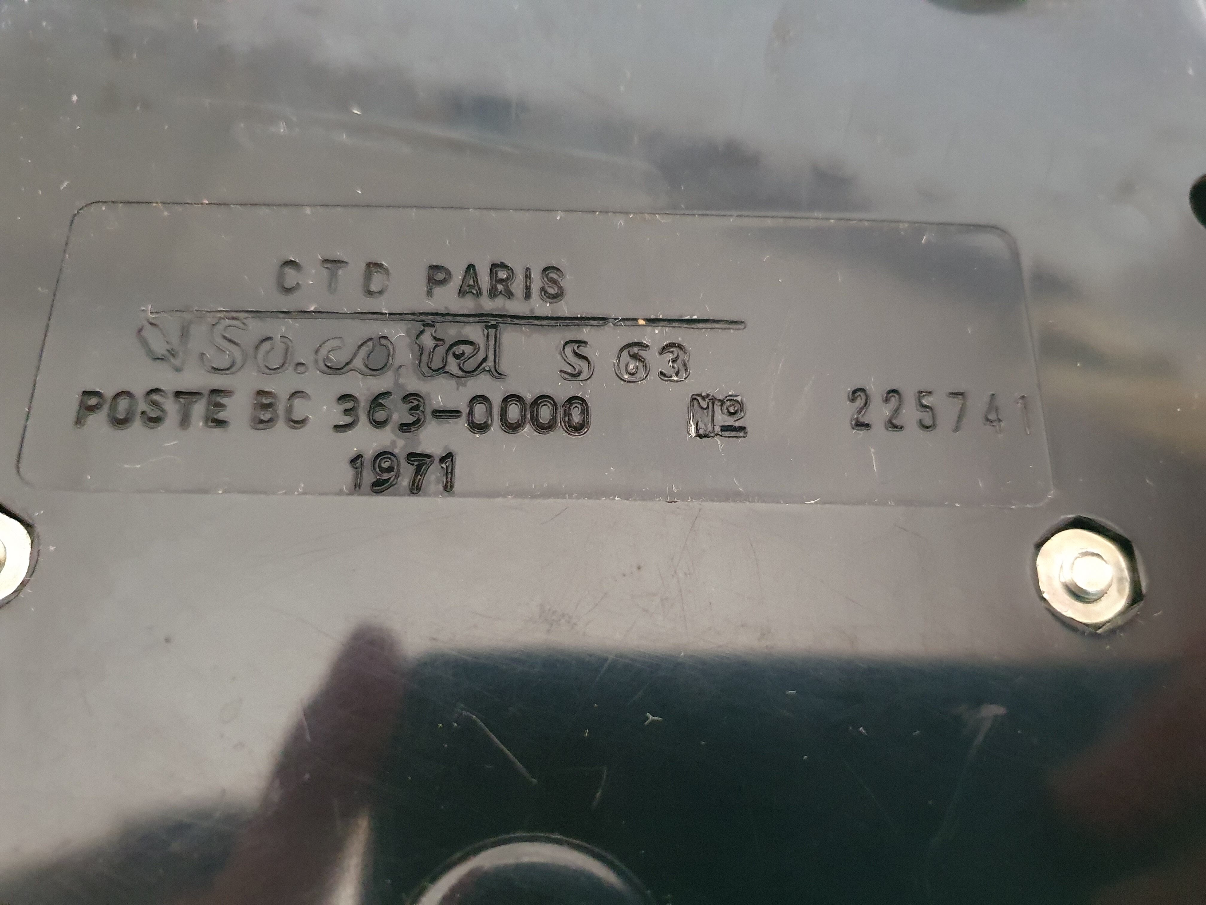 Vintage phone SOCOTEL S 63 grey