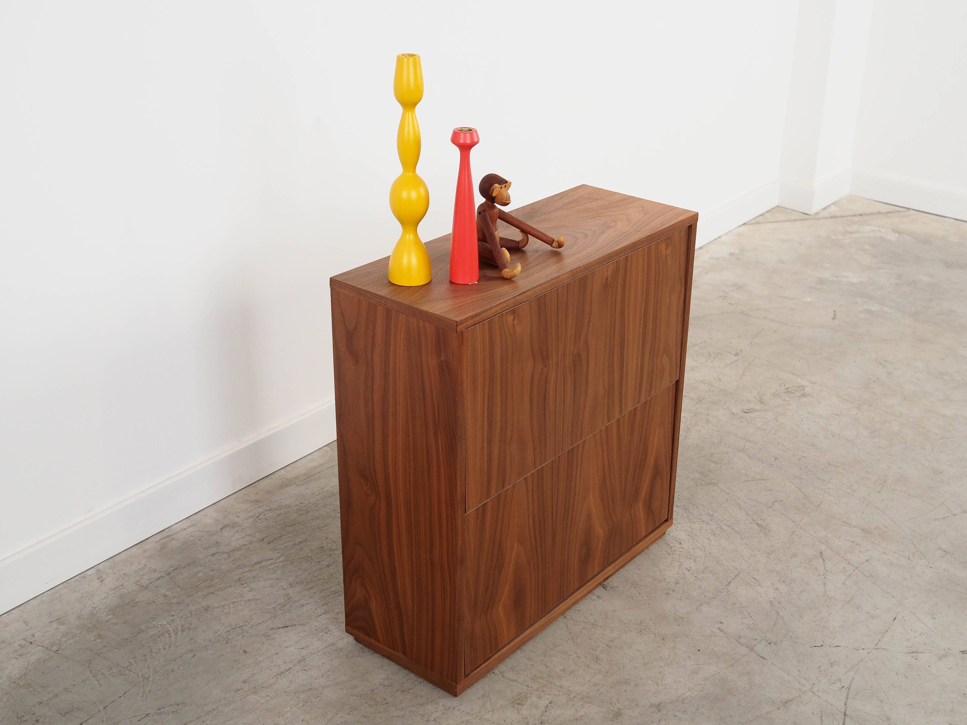 Walnut shoe cabinet, Scandinavian design