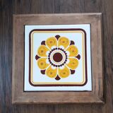 70s earthenware tile trivet