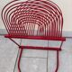 Swing Chair Jutta and Herbert Ohl Rosenthal Lübke 1982 Lacquered Red Steel