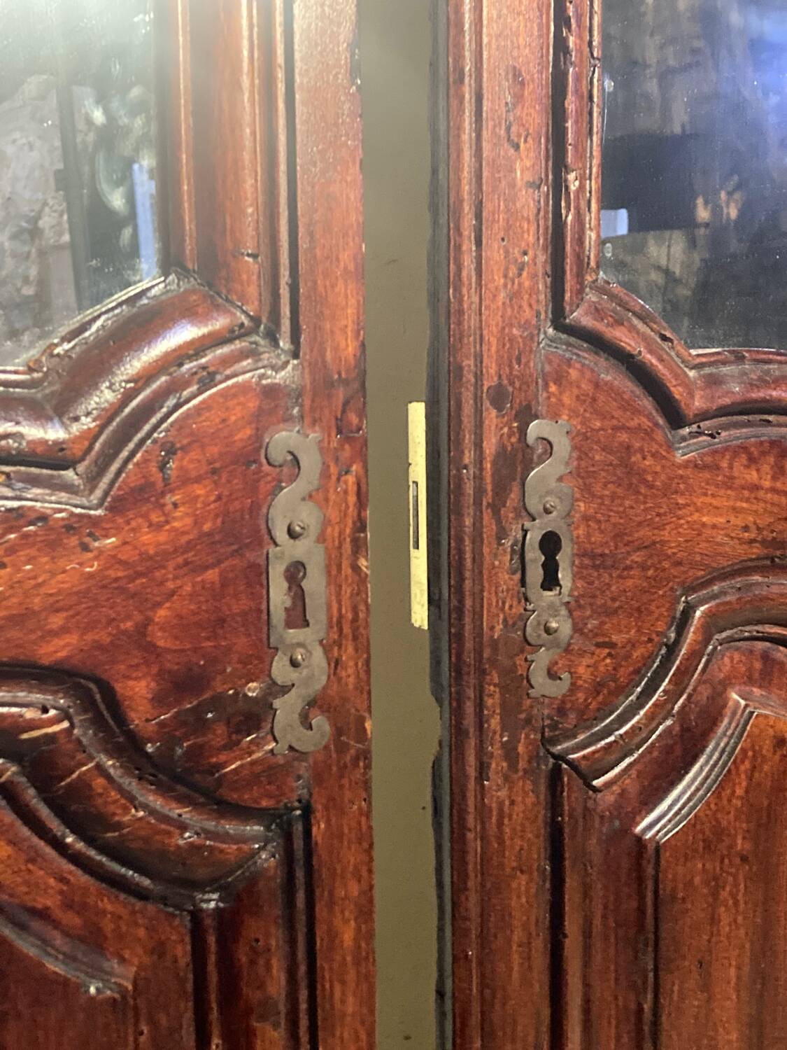 Pair of old mirror doors