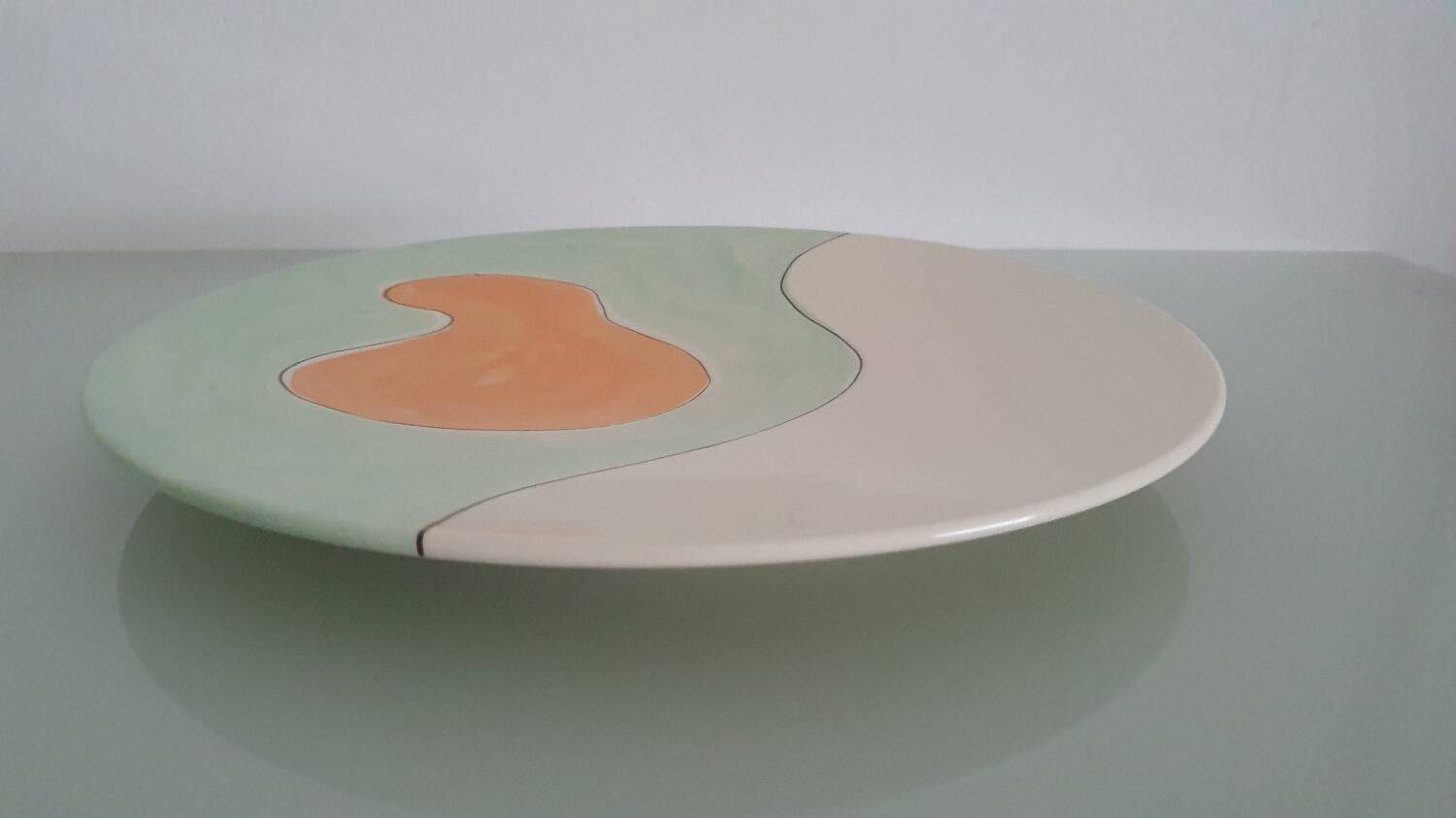 Graphic serving dish - K&G Lunéville earthenware factory