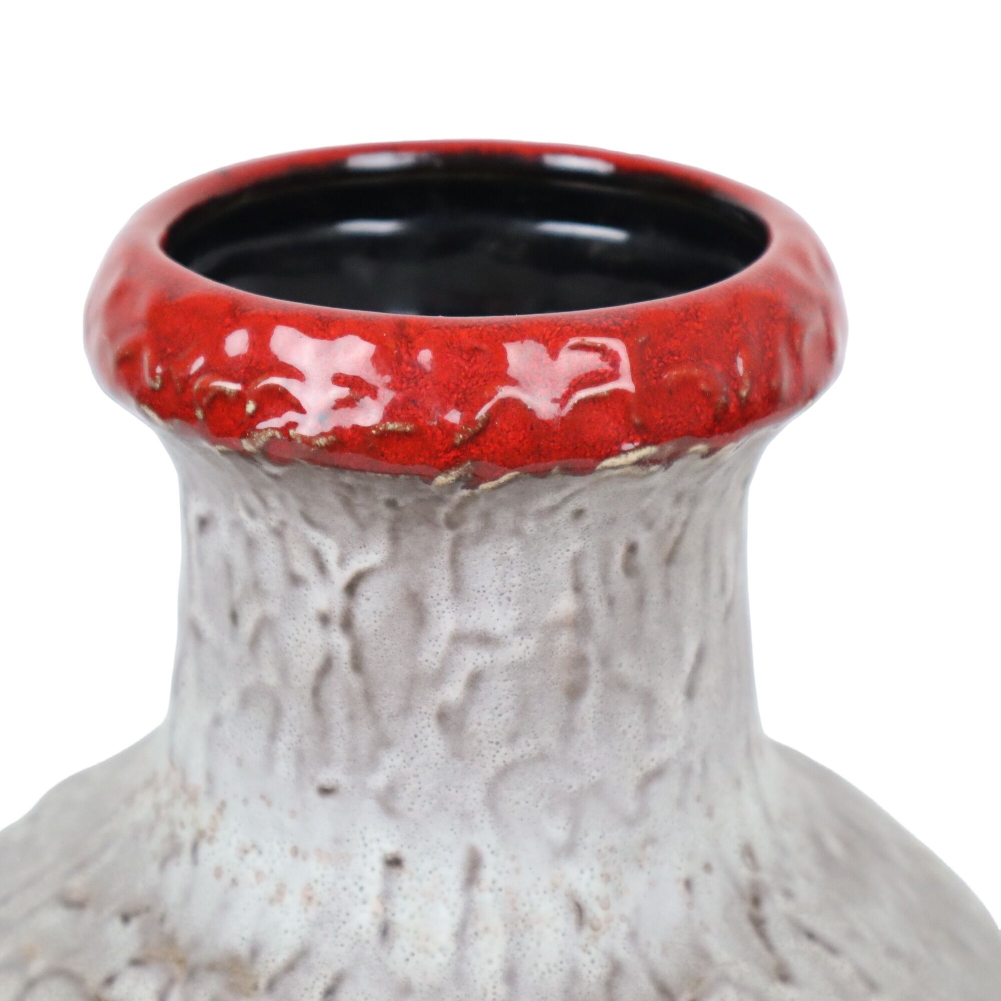 Fat Lava Donut Vase Red West Germany Rare Design 493-35