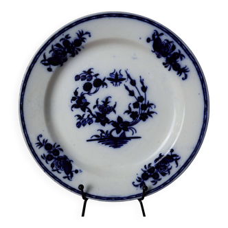 Assiette grand bouquet Boch Frères Keramis 1855