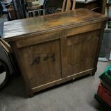 Louis Philippe period chest of drawers in solid walnut