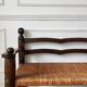 Banc en bois et paille ancien