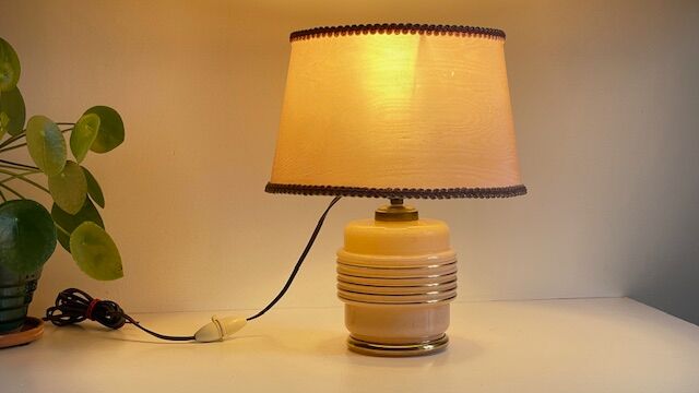 Clichy Glass Art Deco Lamp