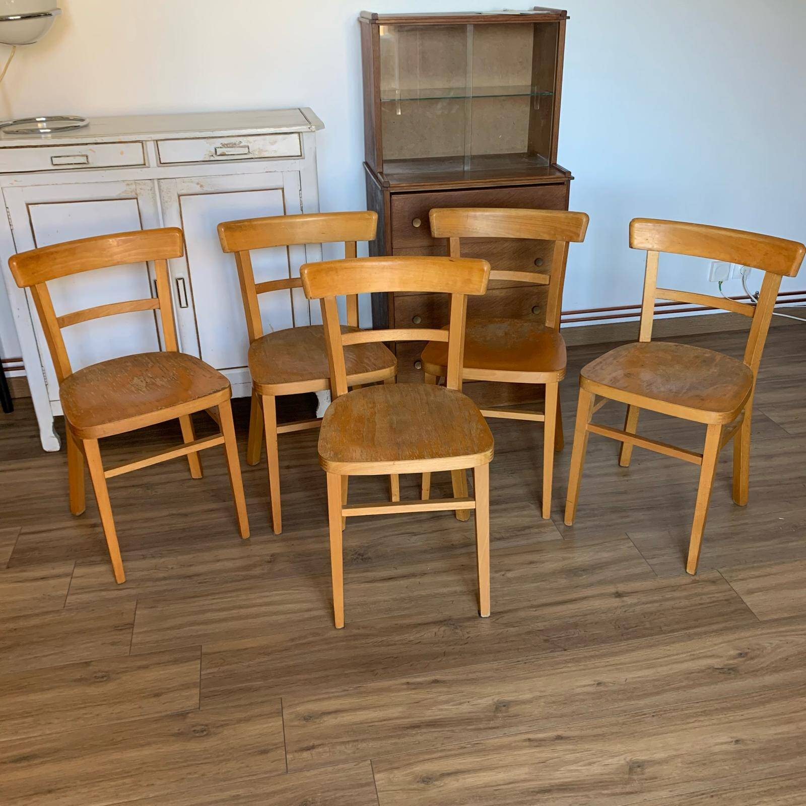 Set of 5 bistro chairs