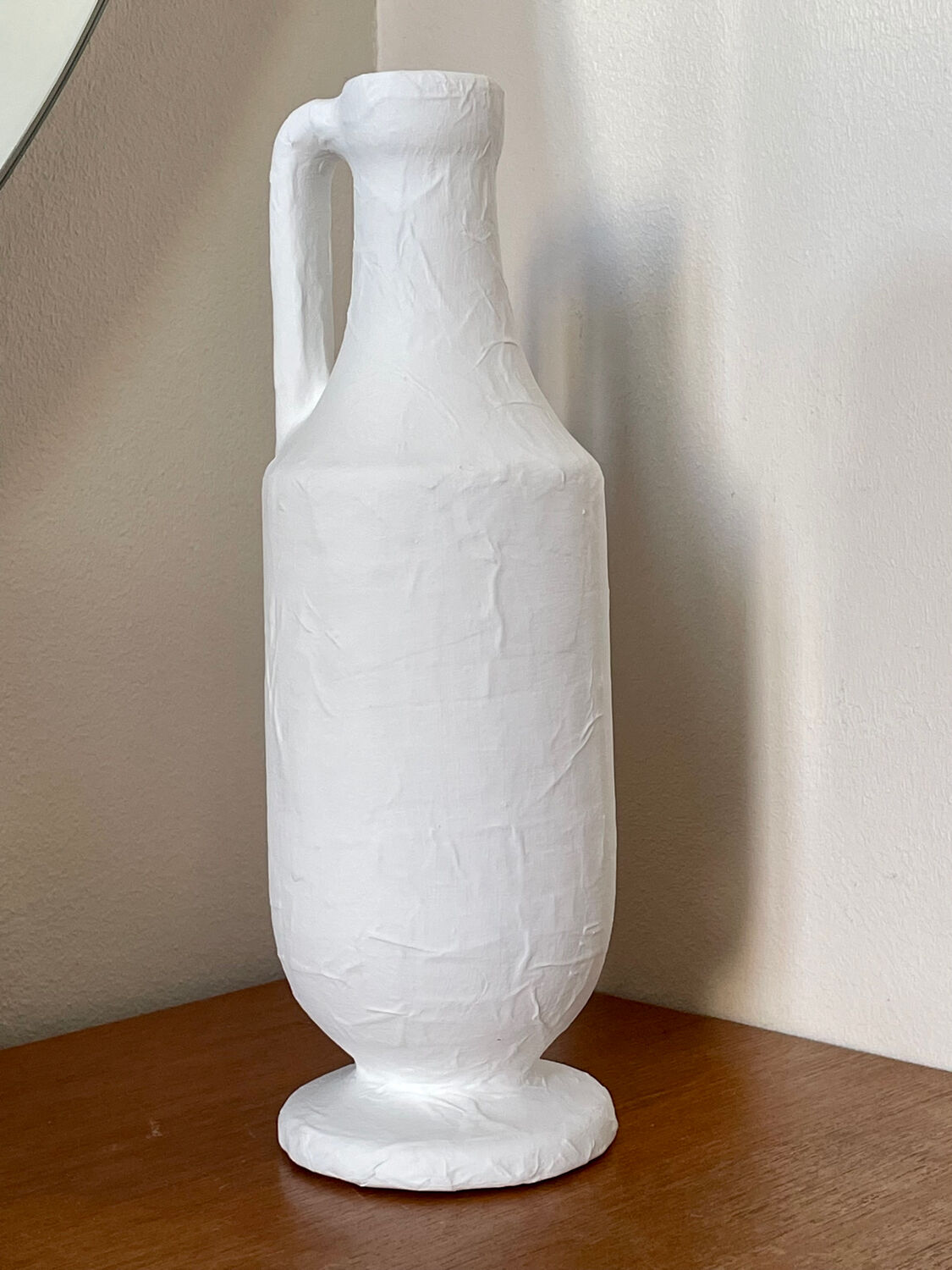 Papier-mâché style vase