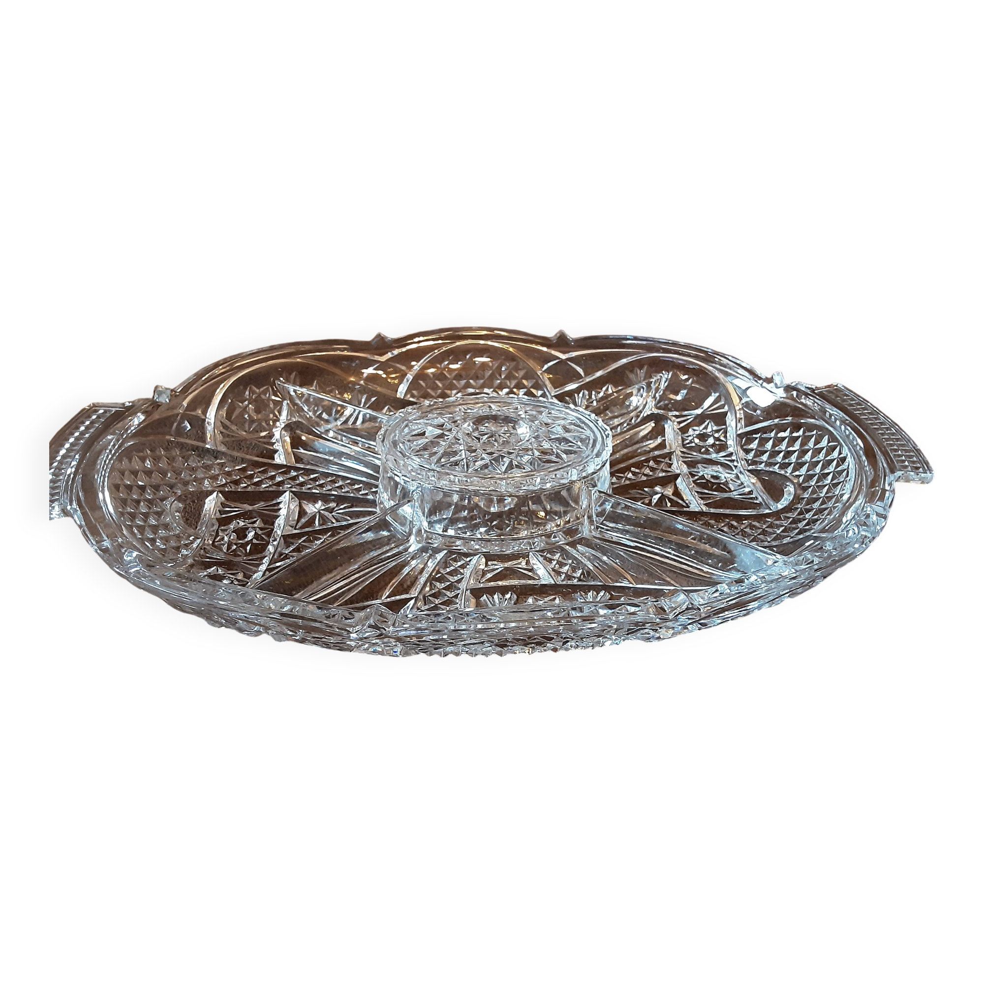 Plat compartiments  verre