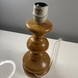 Turned wooden lamp base
