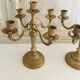 Pair of gilded bronze chandeliers