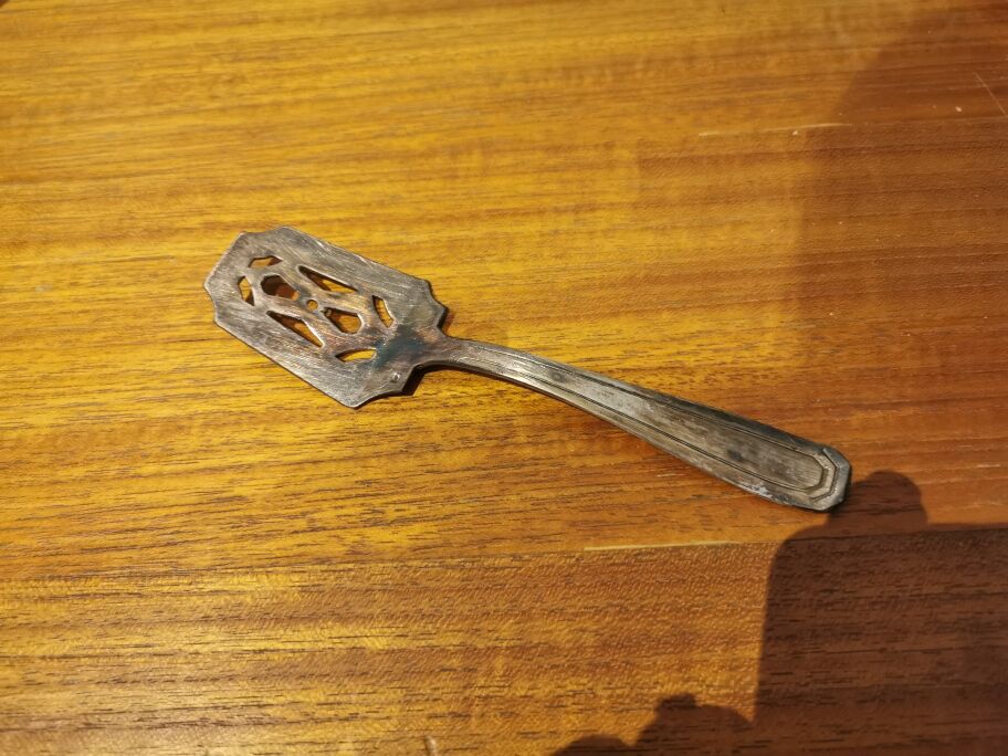 Service à gâteaux en métal argenté