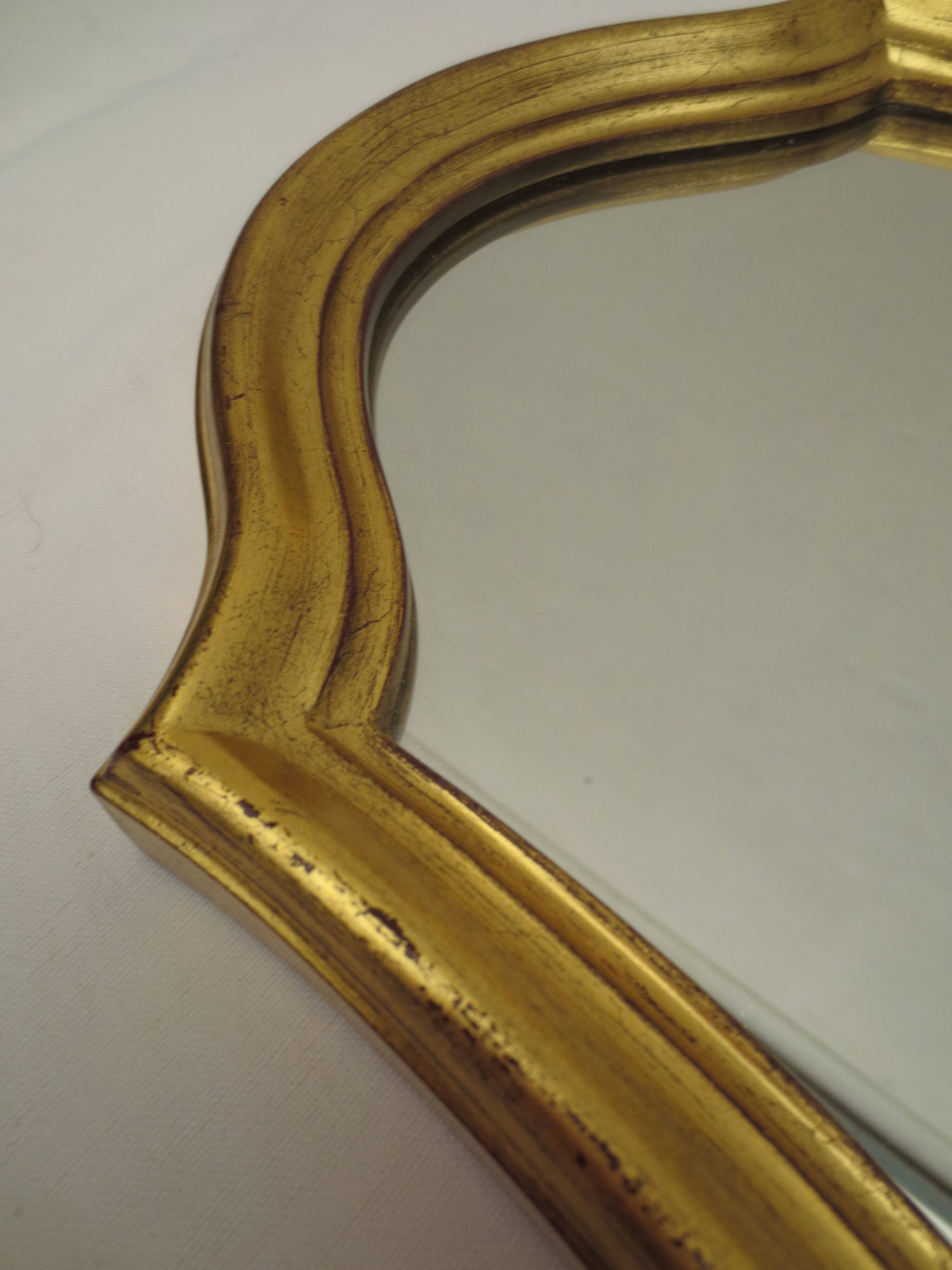 Louis XV style golden tower mirror, medium size