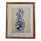 Screenprint after Jean Dubuffet framed under glass 26 cm by 33 cm