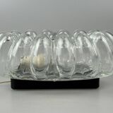 60s 70s wall lamp made of glass & metal bubble wall sconce space age design