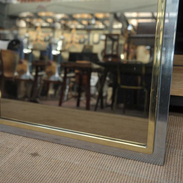 Chrome and brass mirror 1970