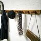 Brutalist wall coat rack with 8 hooks