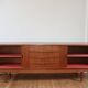 Large vintage Danish teak sideboard from the 1960s.