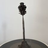 Bougeoir pomme de pin en metal
