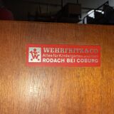 Vintage furniture werhfritz – light wood & black metal legs