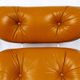 Lounge chair & son ottoman - leather & alu, xxth century