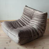 3-seater sofa, armchair and ottoman Togo velvet sofa designed by Michel Ducaroy 1973