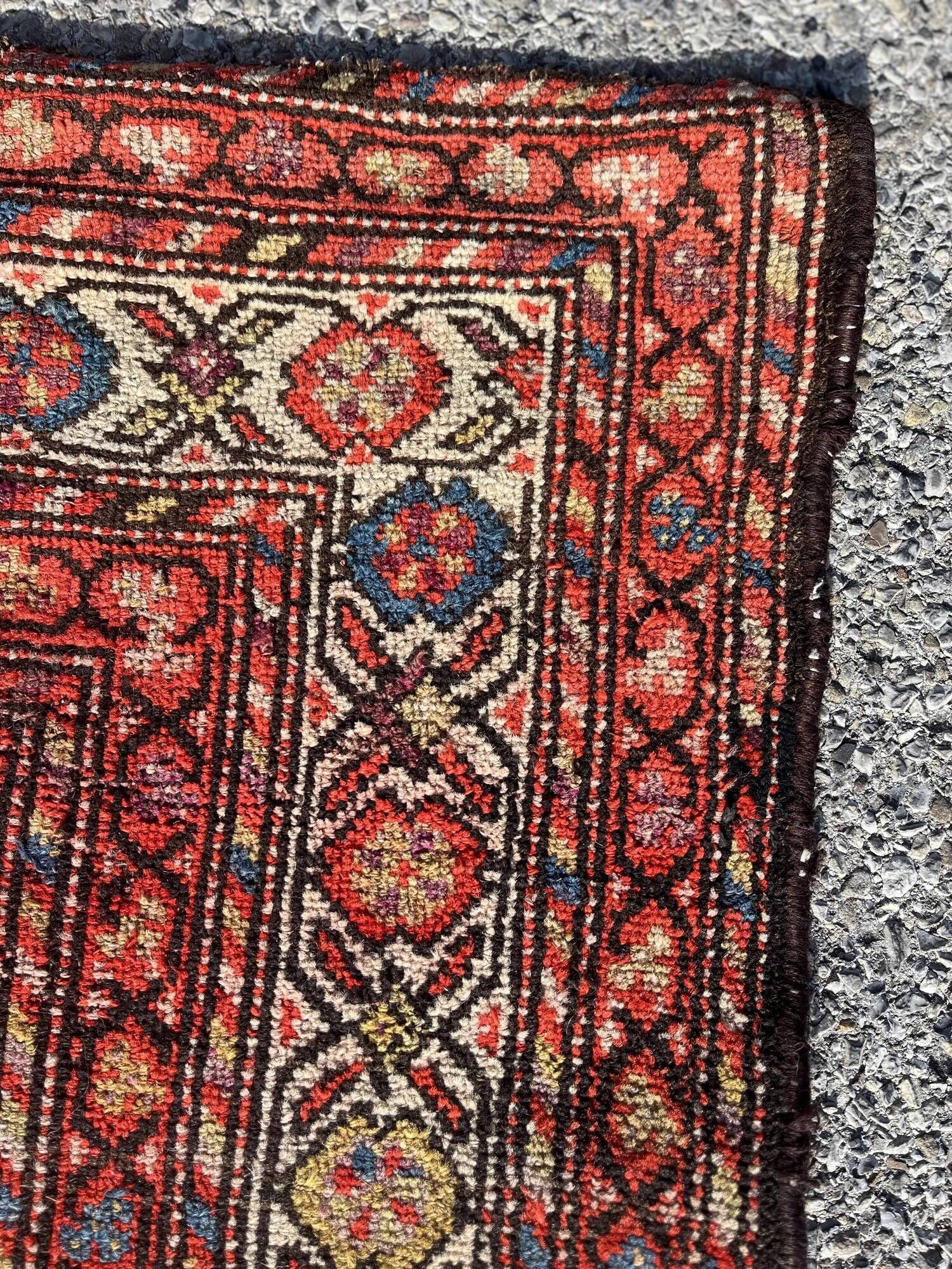 Oriental carpet malayer ancient persian iran. handmade 113 x 400 cm