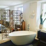 Vintage rattan screen