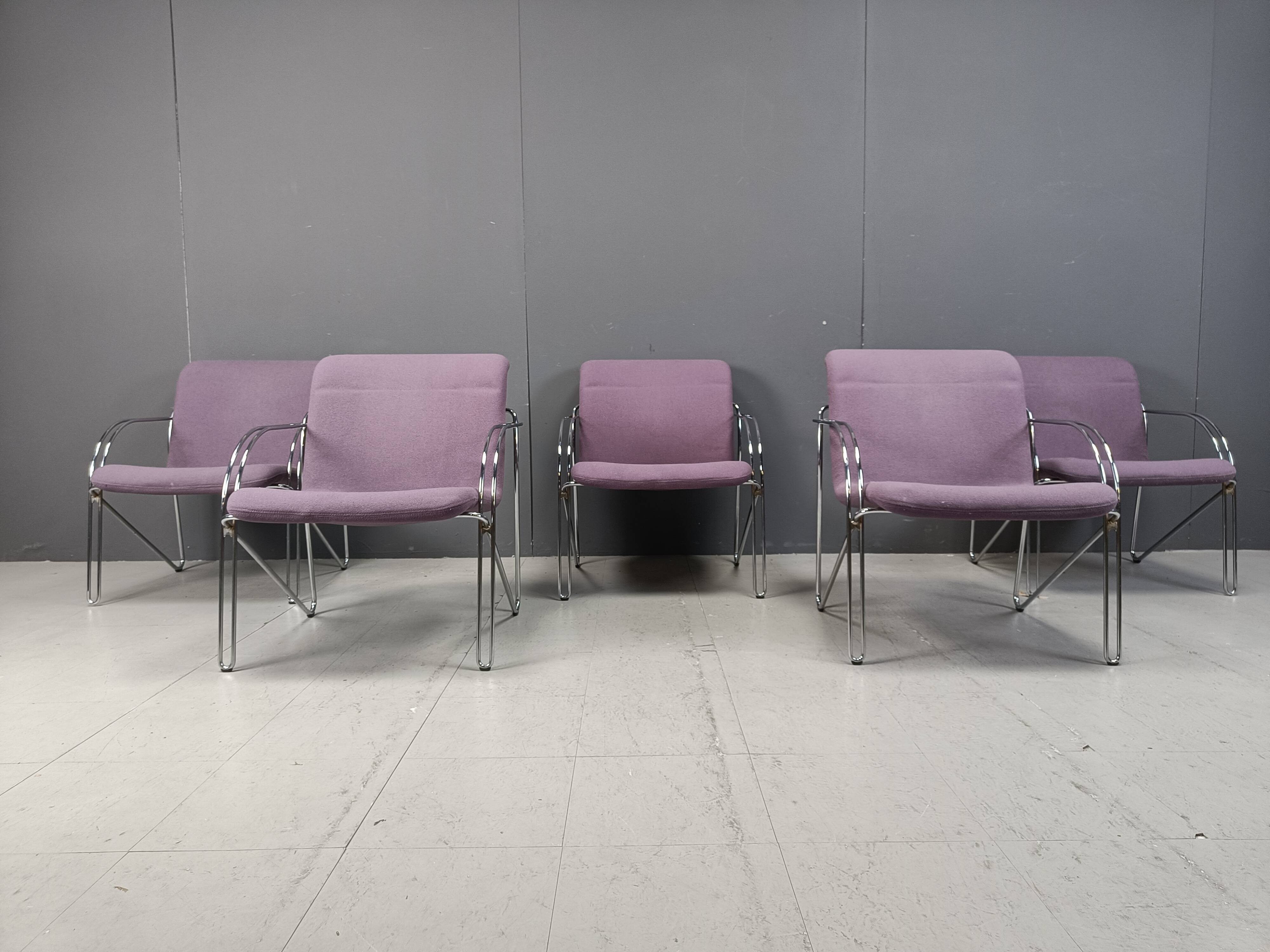 Danish arm chairs by Alfred Hofmann for Gispen/Labofa - 1970s - set of 5