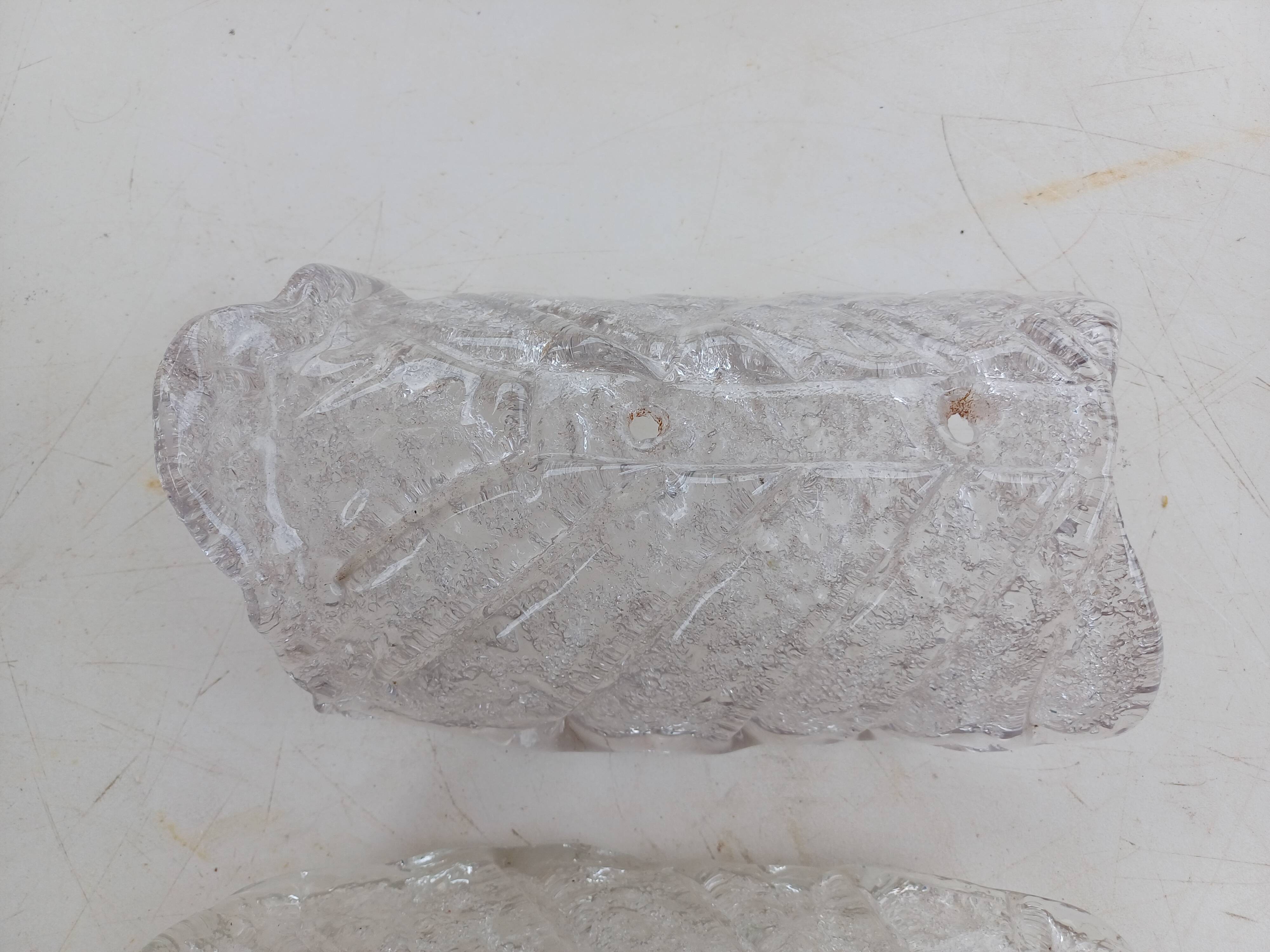 Set of 3 Murano glass "Tiles" wall lights