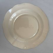 Assiette terre de fer sépia et bleu Longchamp - terre de fer cigognes