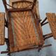 Armchair Sunbathing in wicker rattan wood lounger blue features