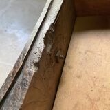 Commode XIXème pin noirci sculpté