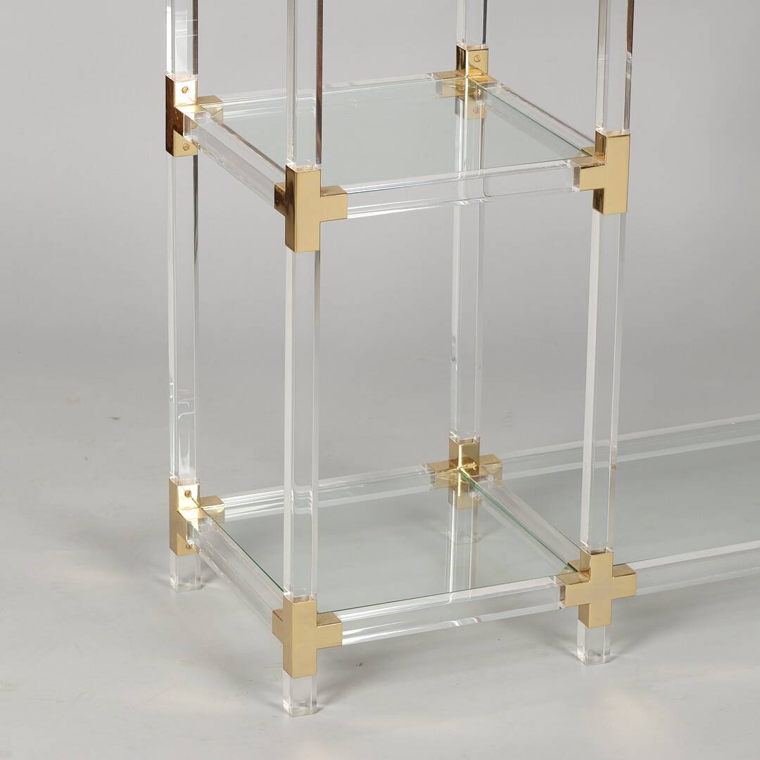 Vintage plexiglass étagère by Charles Hollis Jones, 1970s