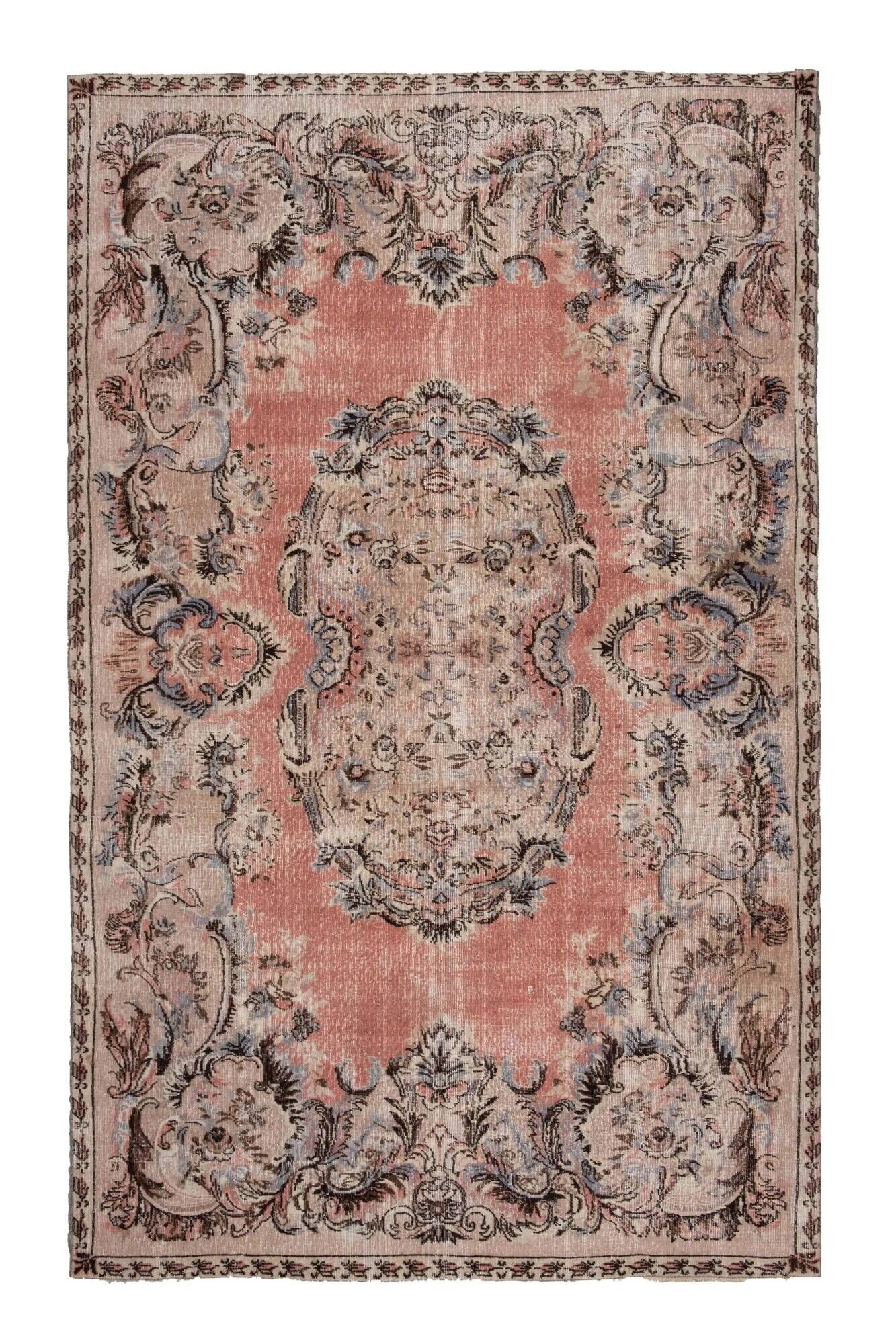 Vintage Turkish handmade rug 205x326 cm